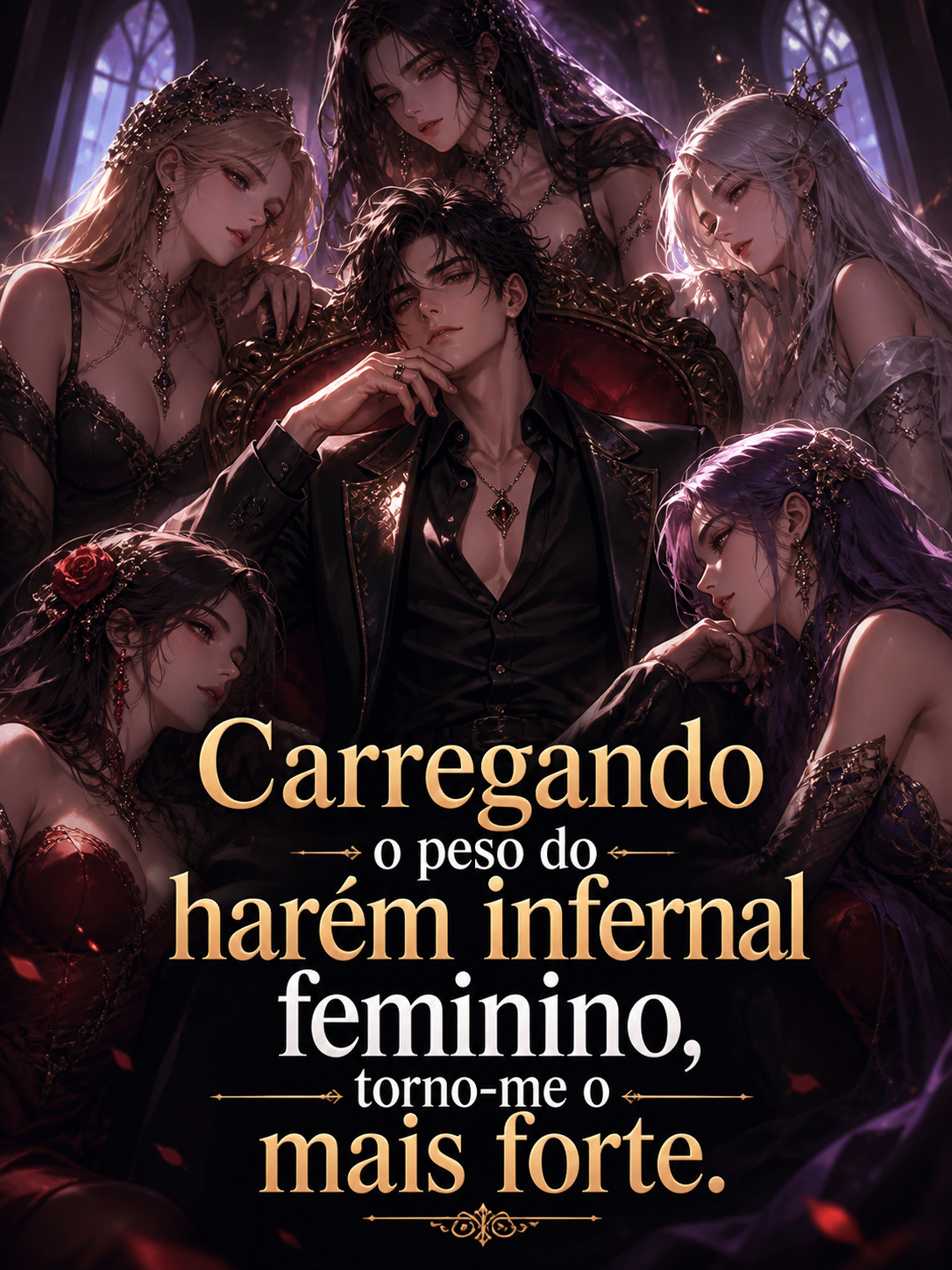 Carregando o peso do harém infernal feminino, torno-me o mais forte.