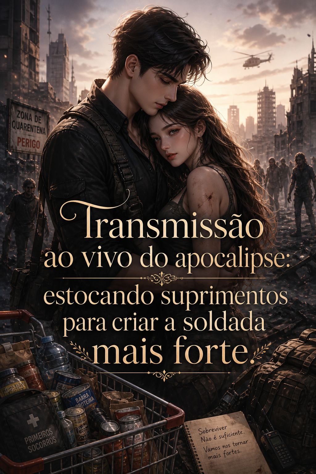 Transmissão ao vivo do apocalipse: estocando suprimentos para criar a soldada mais forte.