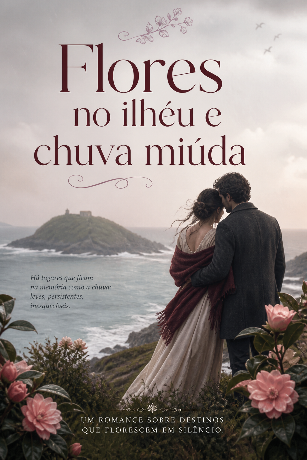 Flores no ilhéu e chuva miúda
